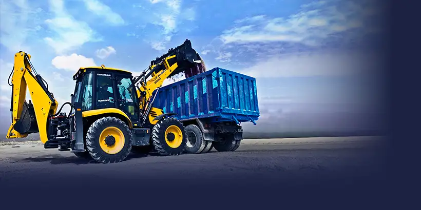 JCB погрузчик грузит